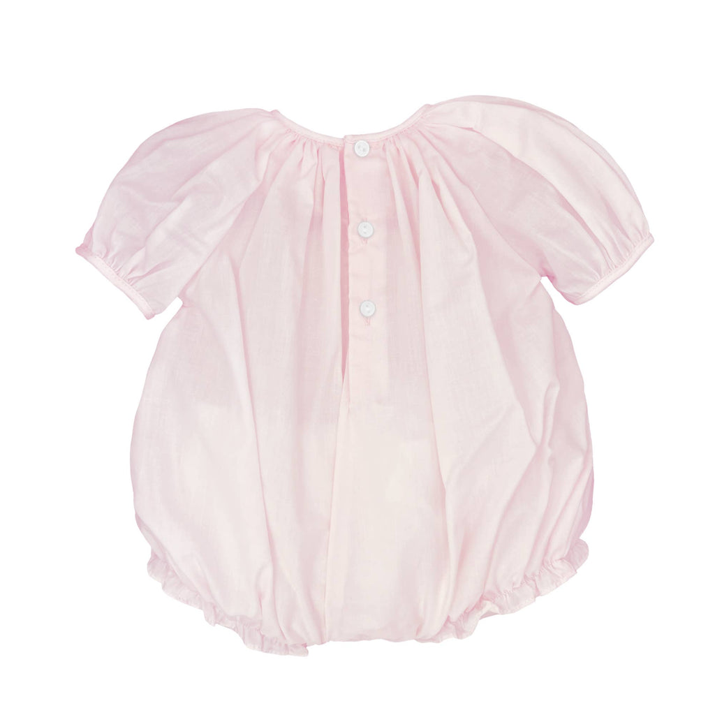 Bubble with Novelty Smocking: White / Preemie