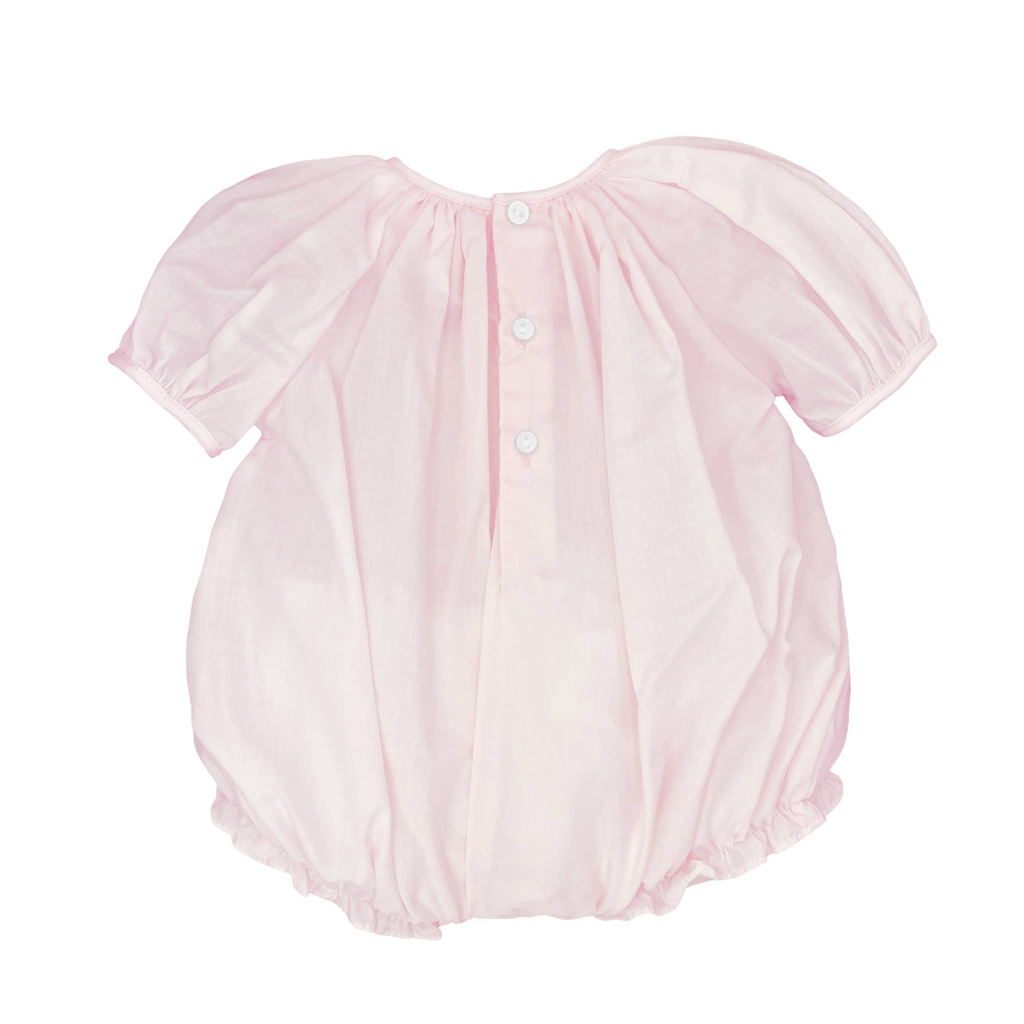 Bubble with Novelty Smocking: White / Preemie