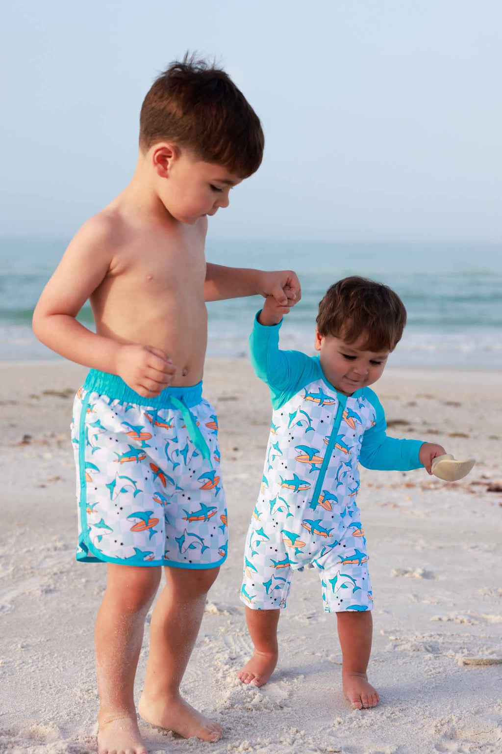 Boy's Swim Trunks | Totally Jawsome: 3-6 months