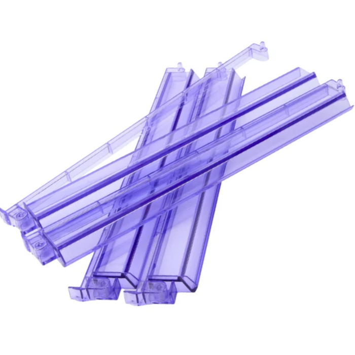 Mahjong Rack and Pusher Set of 4 - Multi Colors Blue Purple Red Green Clear: Purple