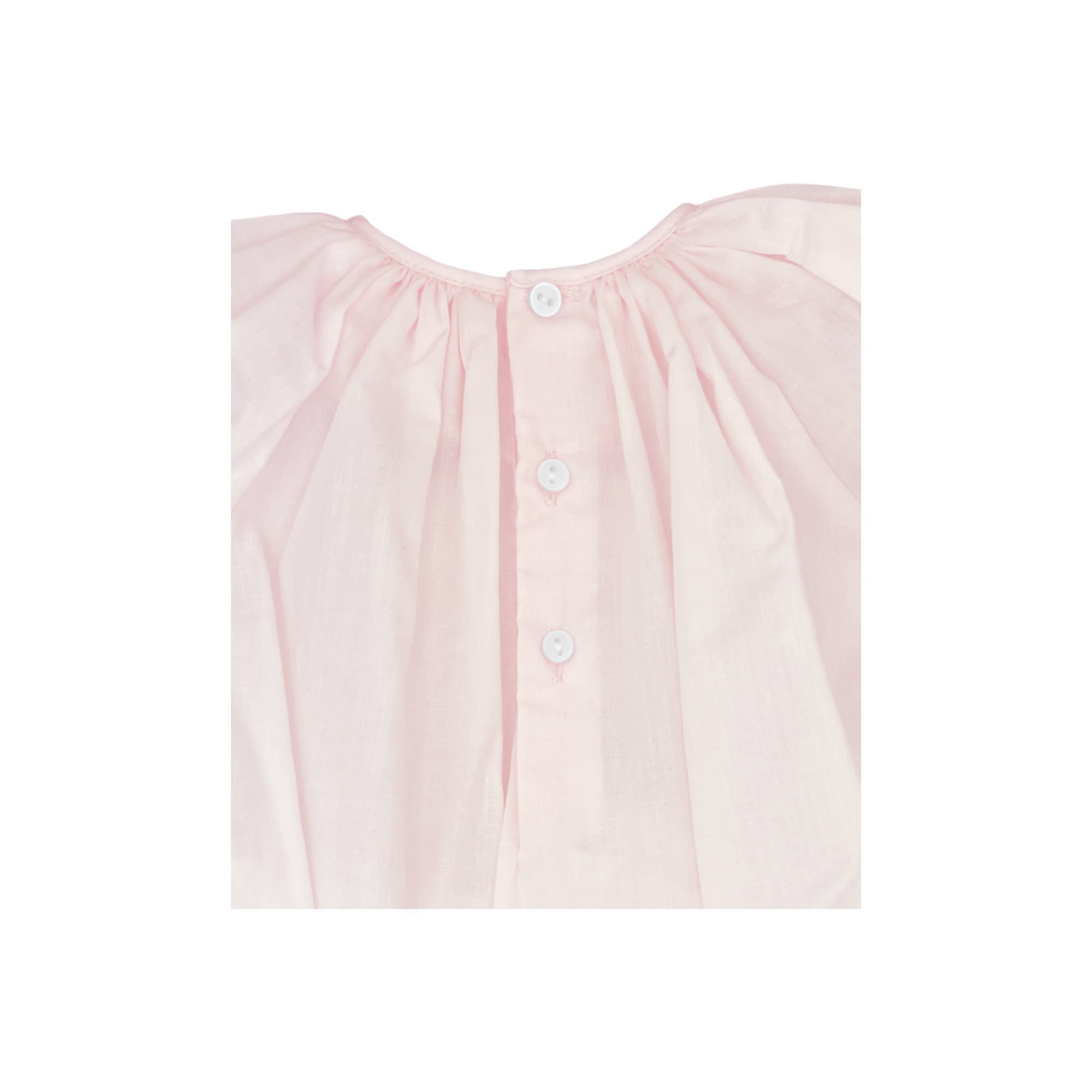 Bubble with Novelty Smocking: White / Preemie