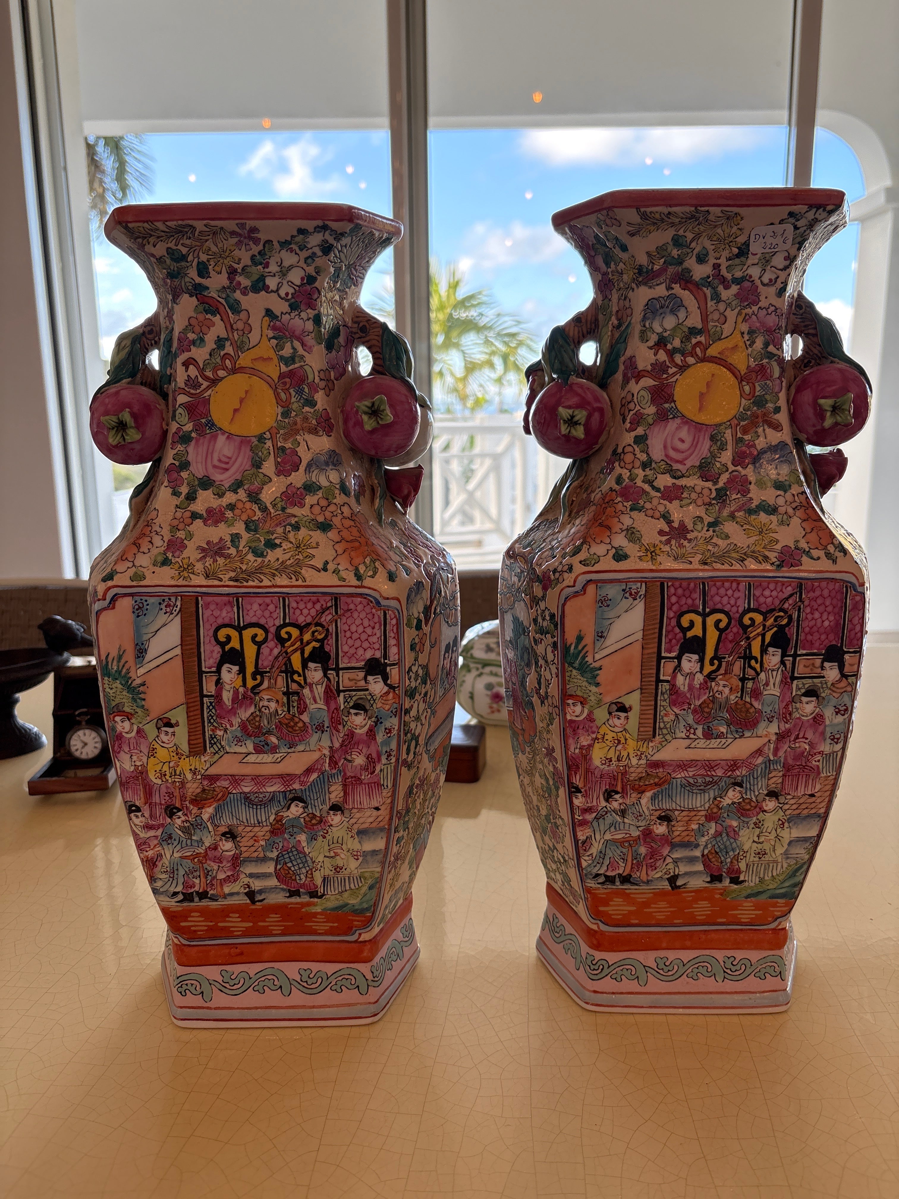 Rose Famille Vase Vintage