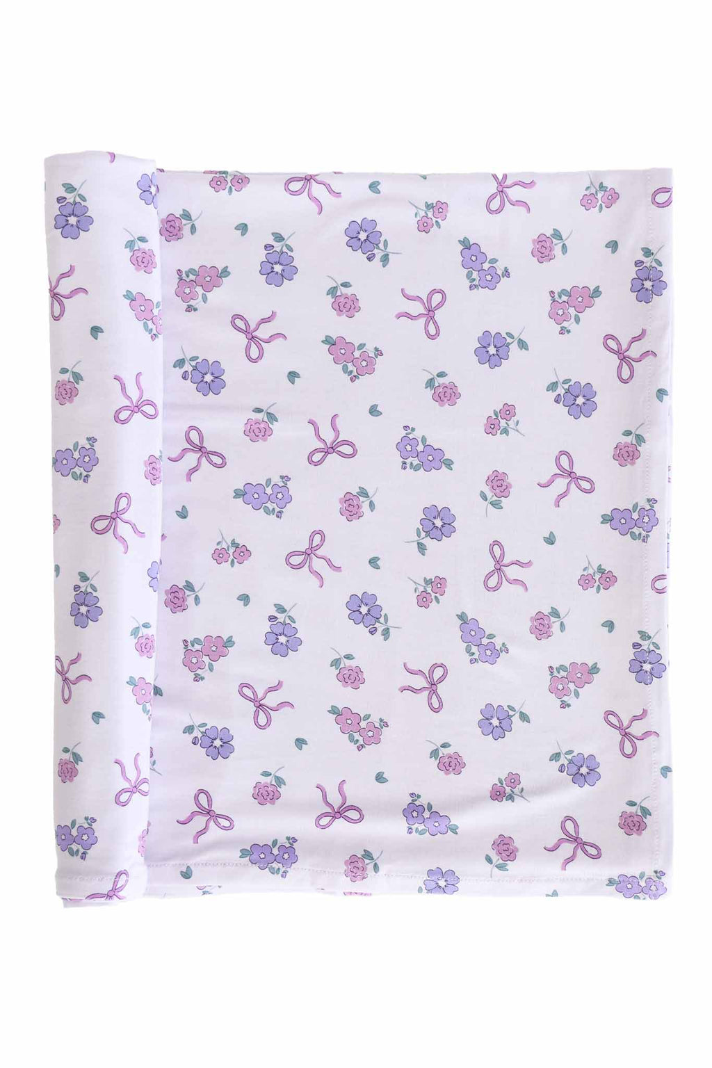 Ribbon & Roses Oversized Swaddle Blanket | Purple