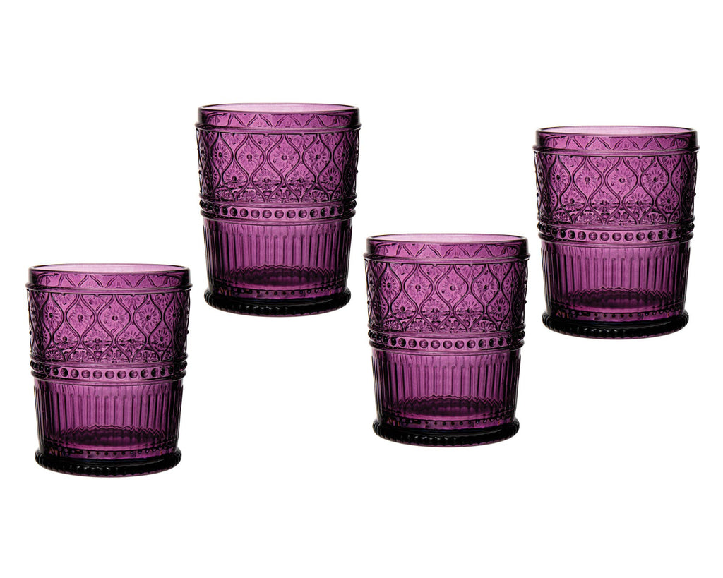 Set of Four Claro Plum Glasses - avail in DOF or Highball: Highball