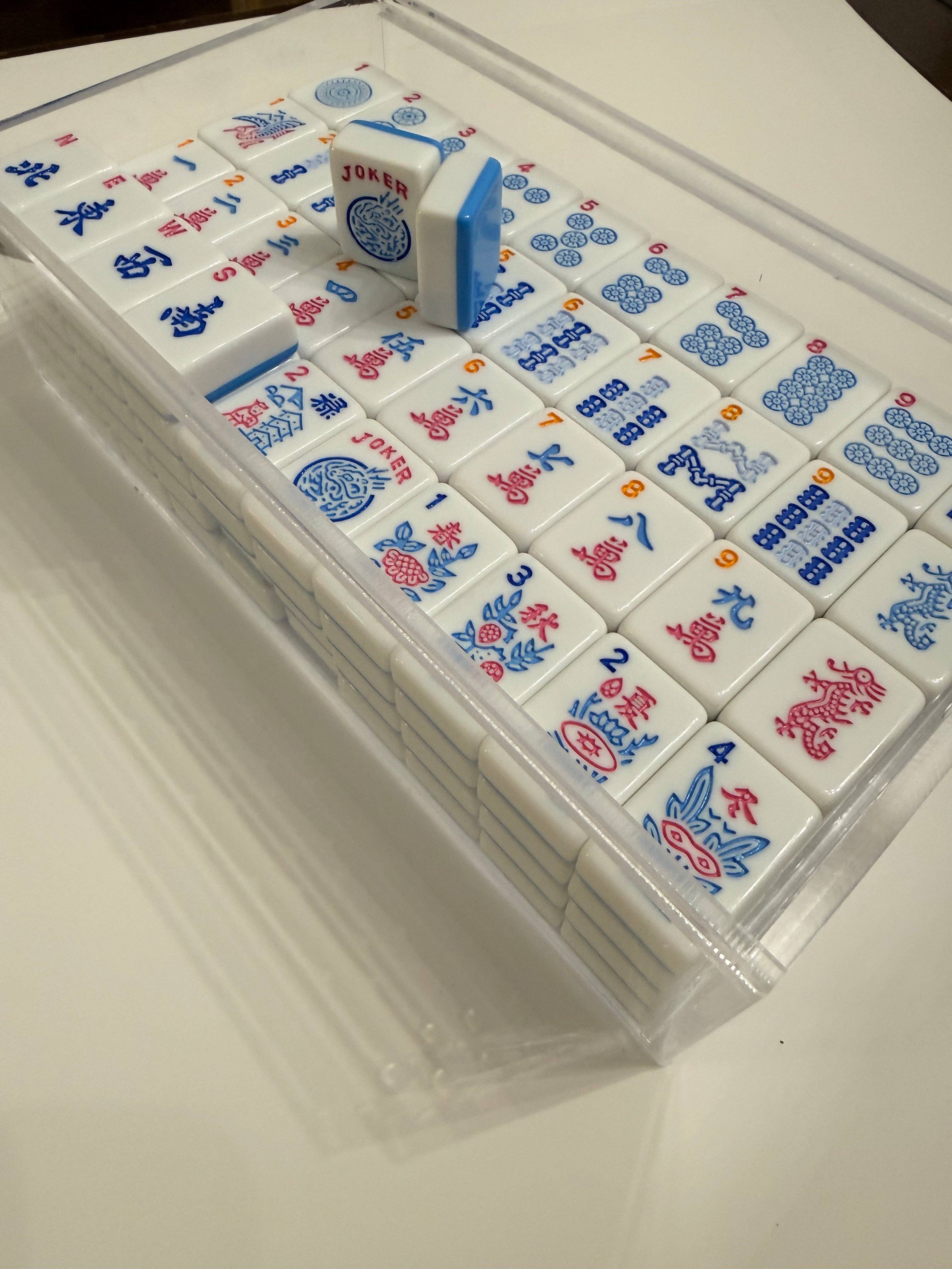 Mahjong Tiles - Bubble Pop – American Mahjong Tile Set (166 Tiles) 2-Color Blue - PREORDER