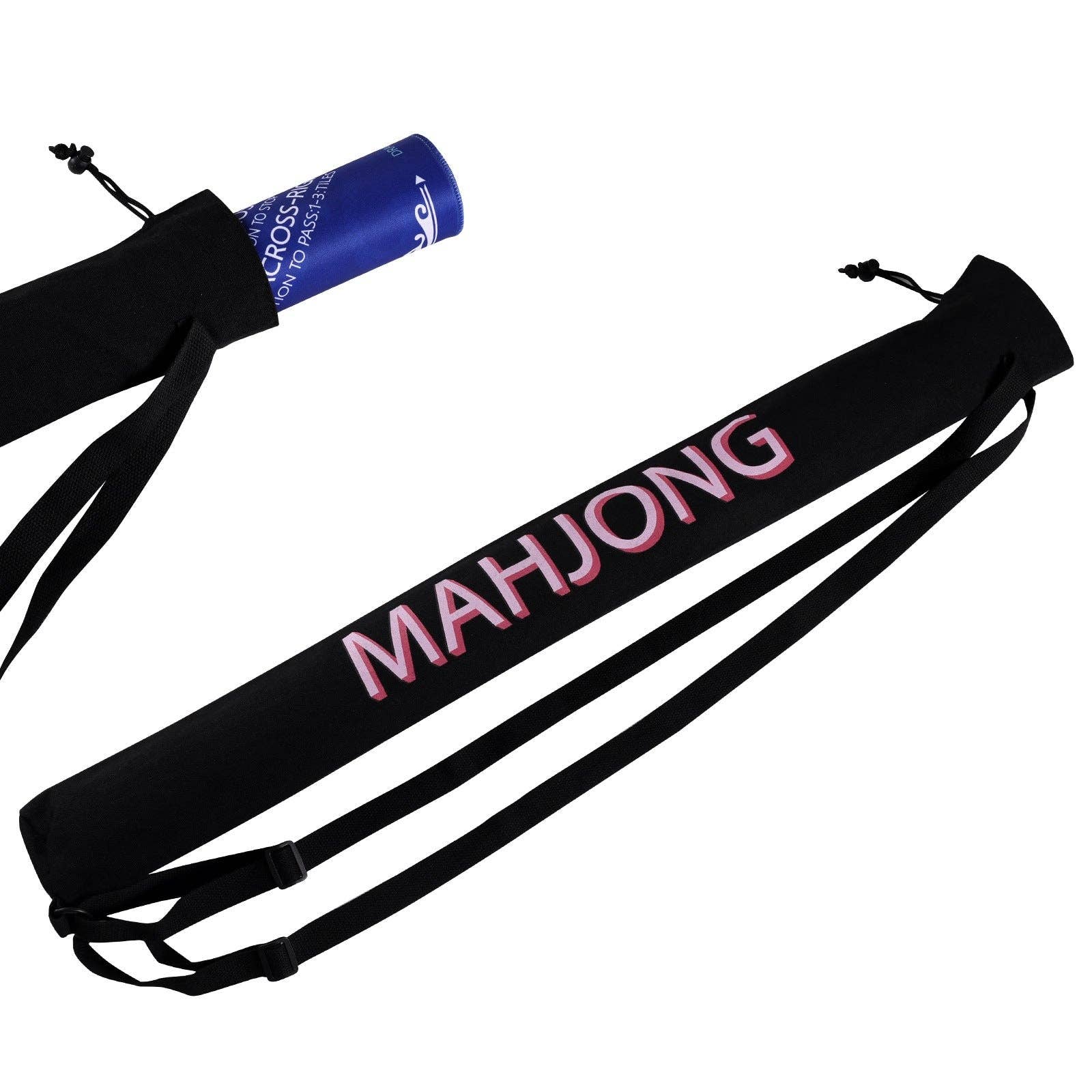 Mahjong Travel Bag – Large Capacity Crossbody Storage Tote: Black