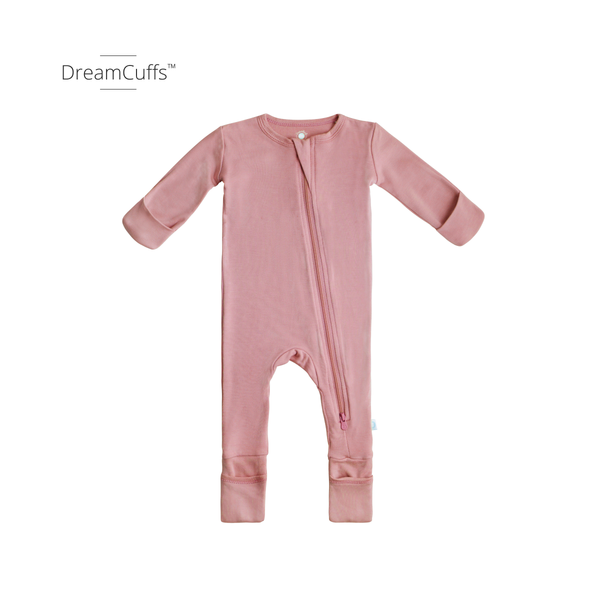 Baby Bamboo Pajamas w/ DreamCuffs™: Misty Mauve / 0 - 3 Months