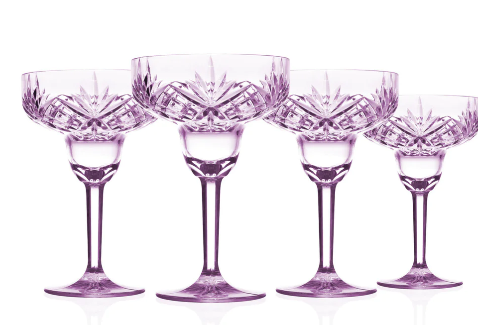 Set of Four Dublin Acrylic Margarita Purple