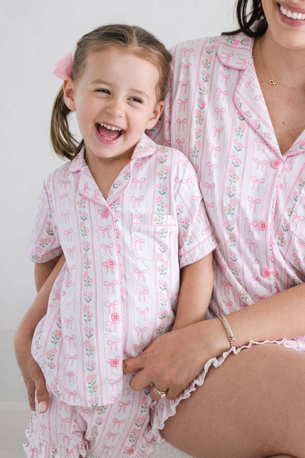 Girl's Two Piece Short Lounge Set | Coquette Garden: 2T