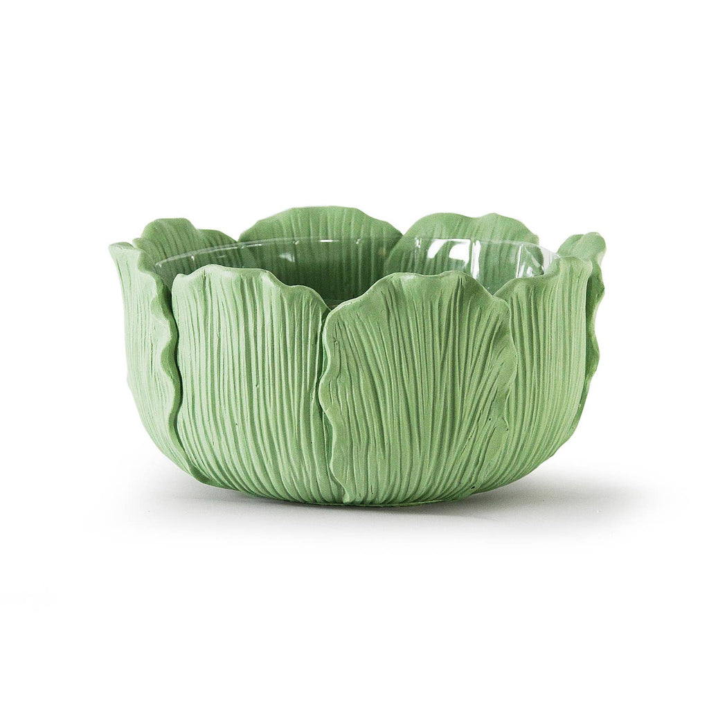 Leaf Reverie Planter - Large: Green / H-7" | D-14"