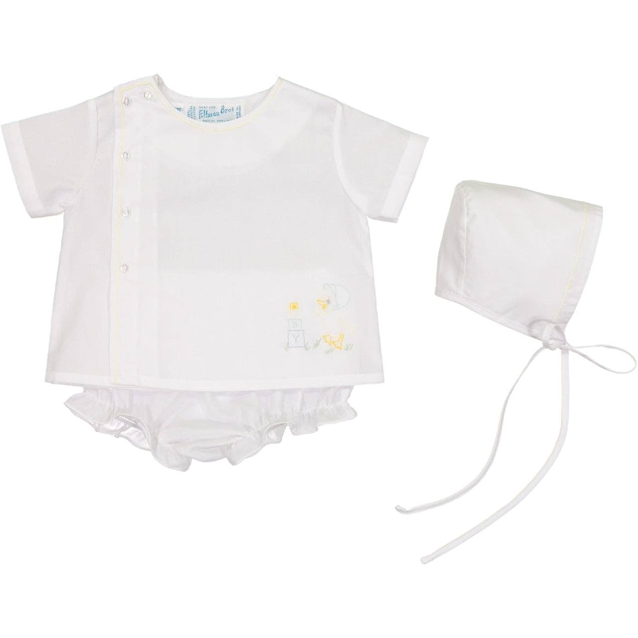 Preemie Duck Diaper Set: White / Preemie