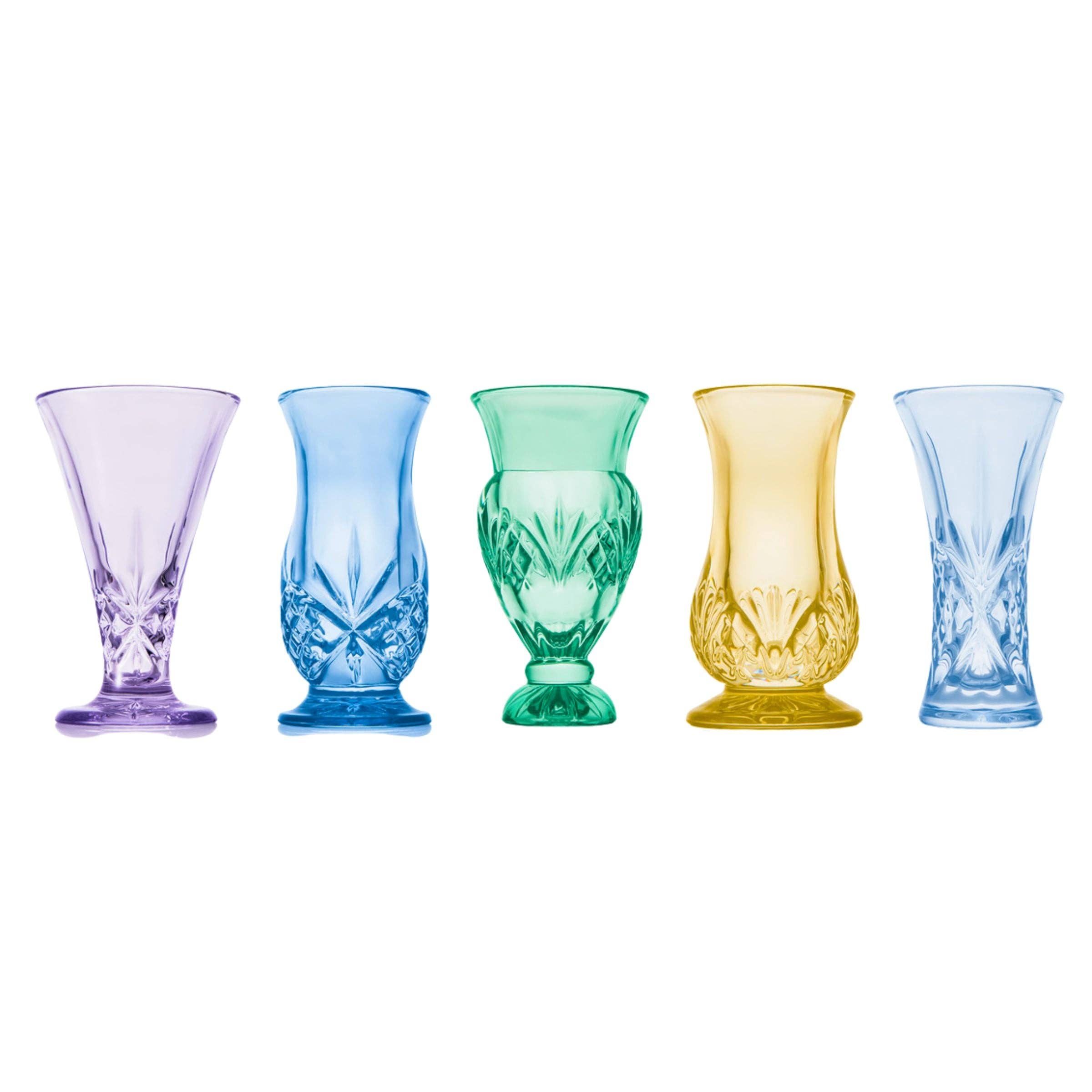 Dublin Crystal 5 Piece Spring Bud Vase Set