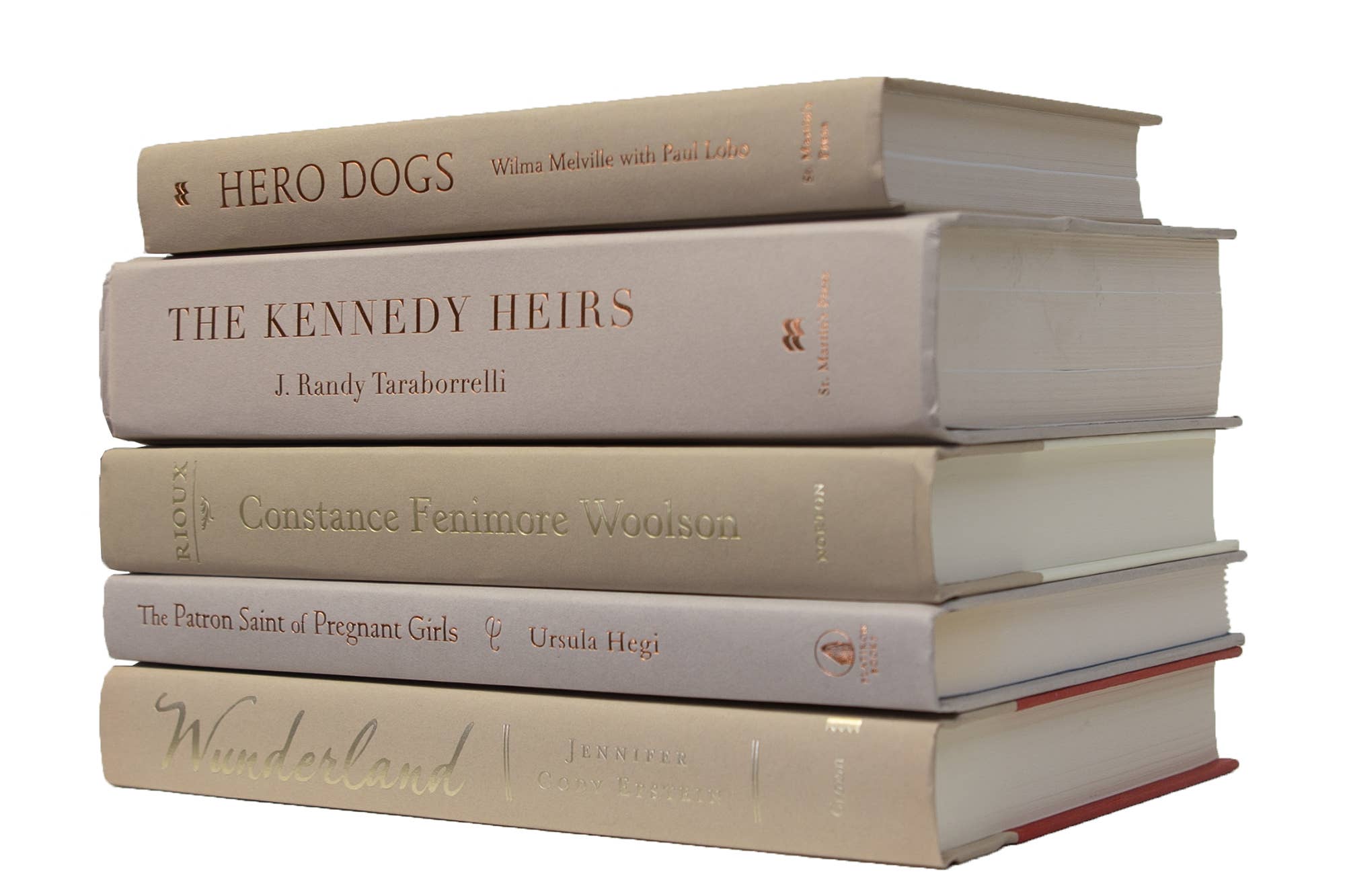 Decorative Tan Book Stack - Driftwood: Tan