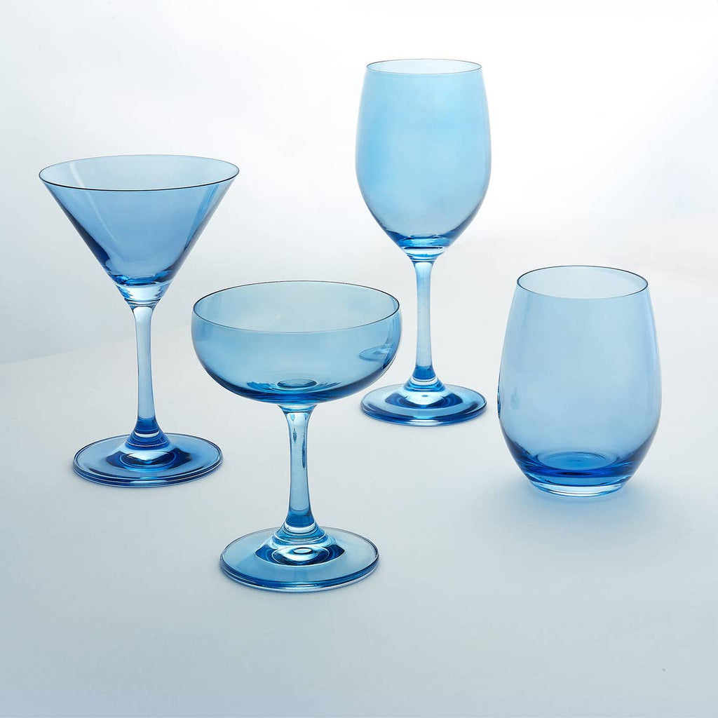 Set of Four Veneto Martini Glasses: Amethyst