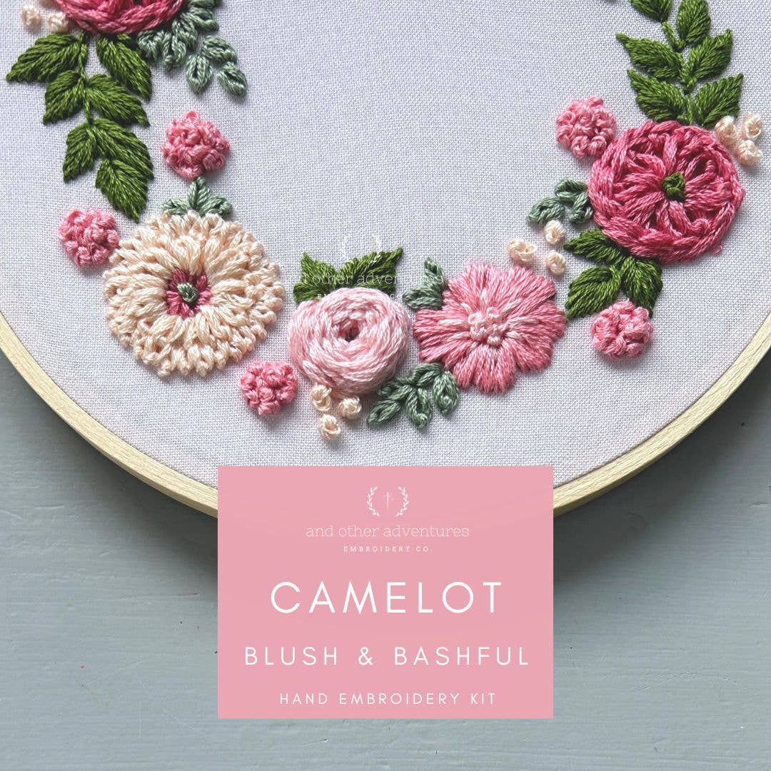 Hand Embroidery Kit - Camelot in Blush & Bashful
