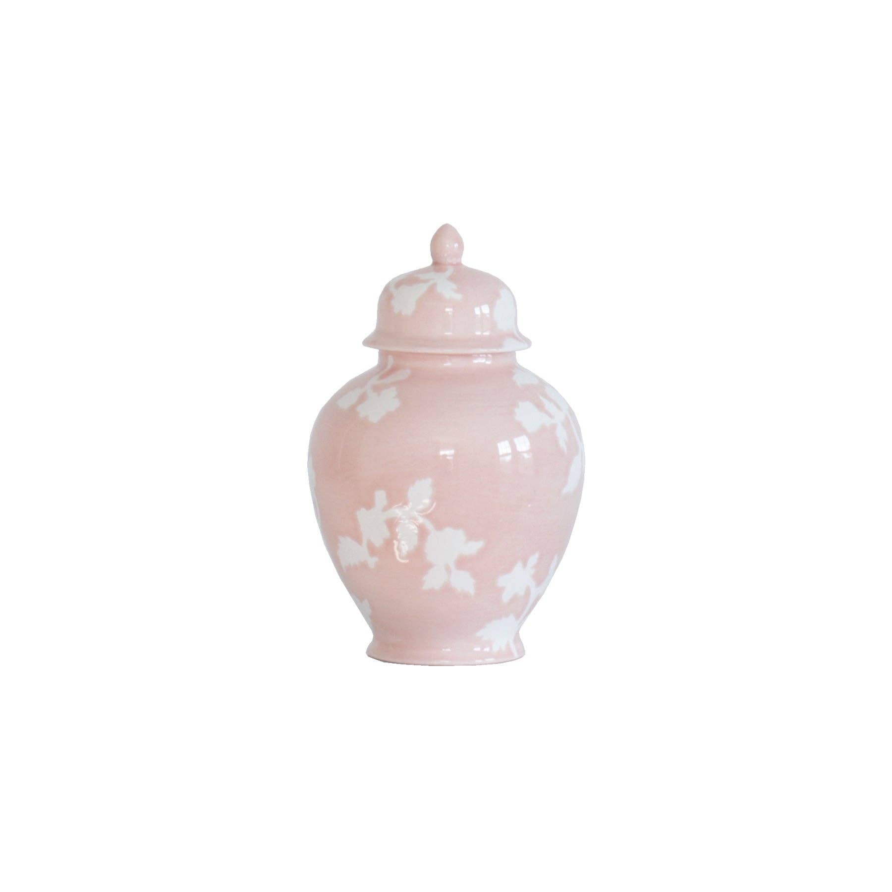 Chinoiserie Dreams Ginger Jars in Cherry Blossom Pink: Medium