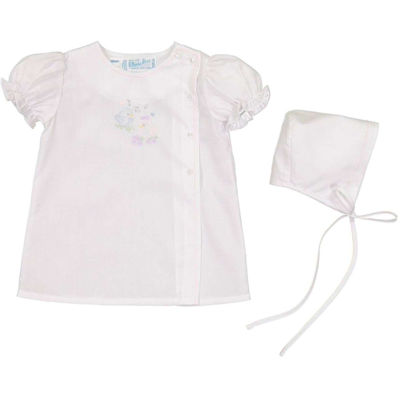 Preemie Lovebirds Daygown Set: White / Preemie