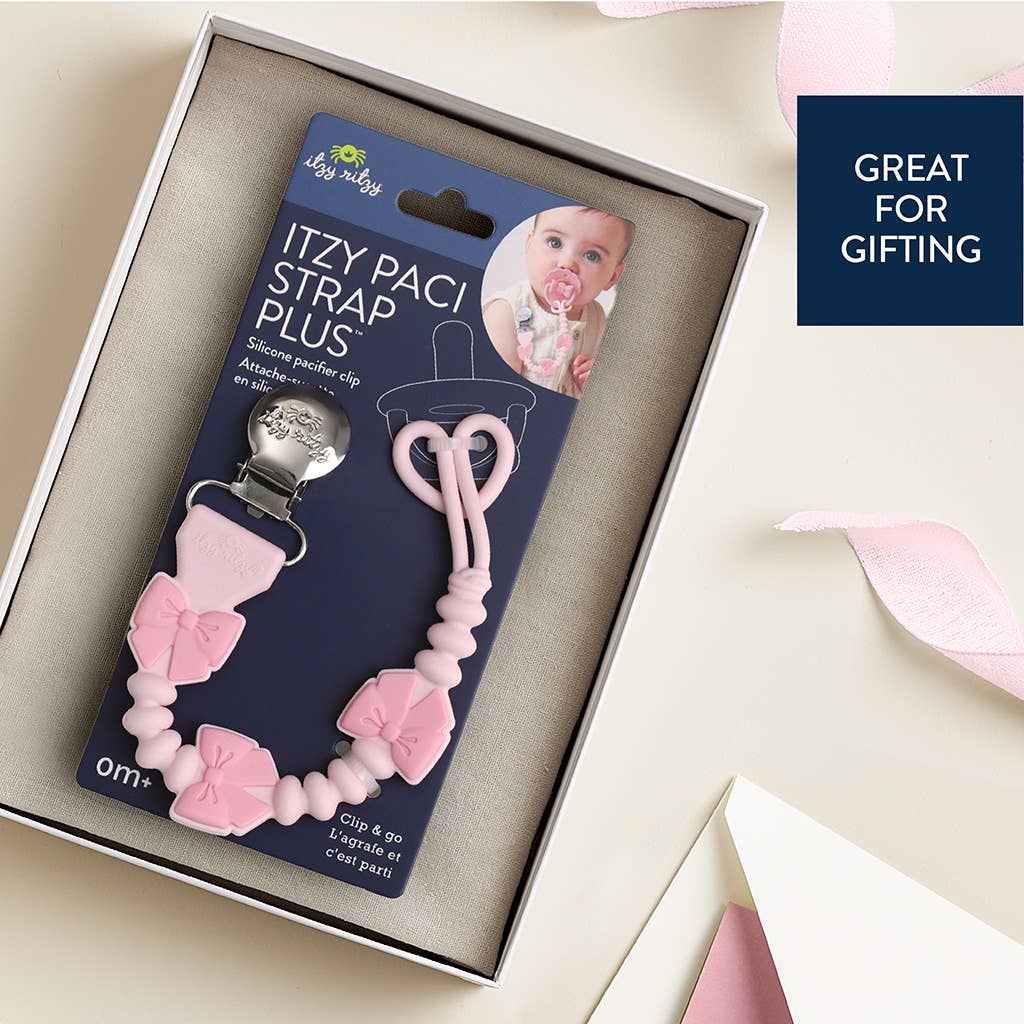 *NEW OPTION* Itzy Paci Strap Plus™: Pink Bows