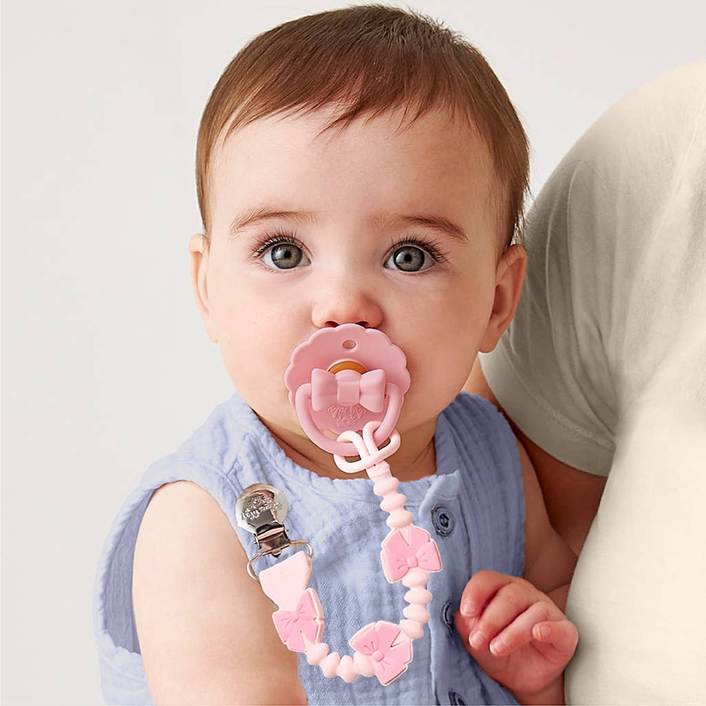 *NEW OPTION* Itzy Paci Strap Plus™: Pink Bows