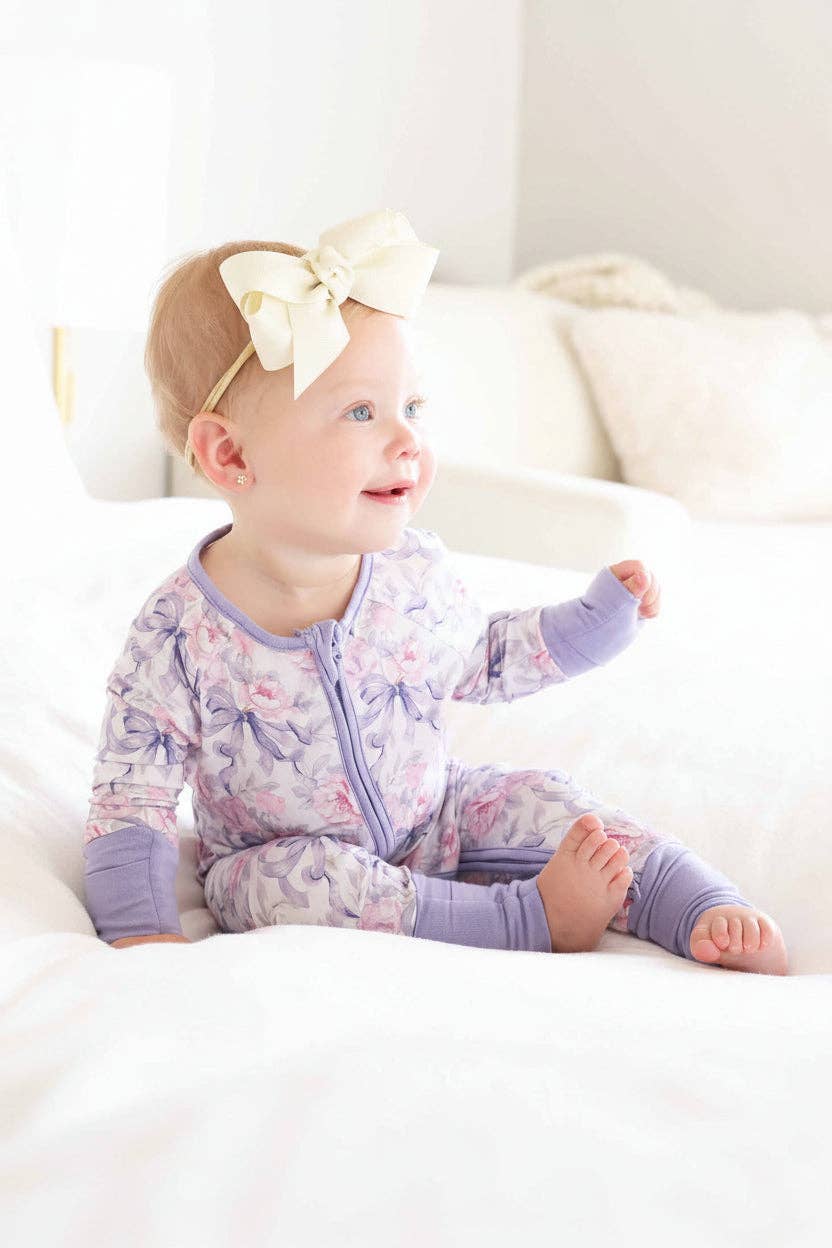 Leighton's Lavender Convertible Zip Romper: 6-12 months
