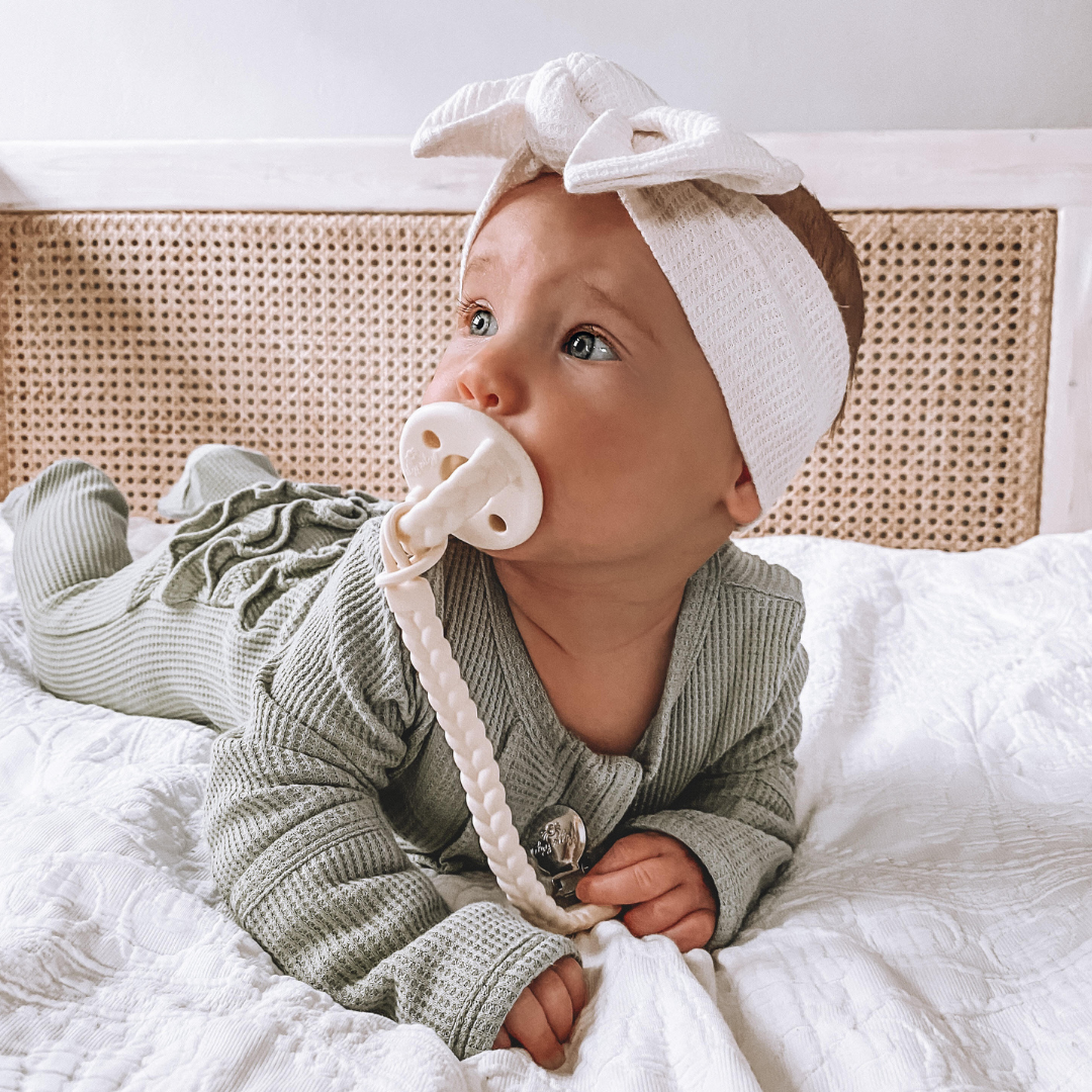Sweetie Soother™ Pacifier Sets (2-pack): Robin's Egg Blue + Navy Cables
