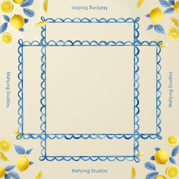 Lemon Lime Mahjong Mat (33cm | Waterproof Mahjong Table Mat)- Ships Rolled - preorder