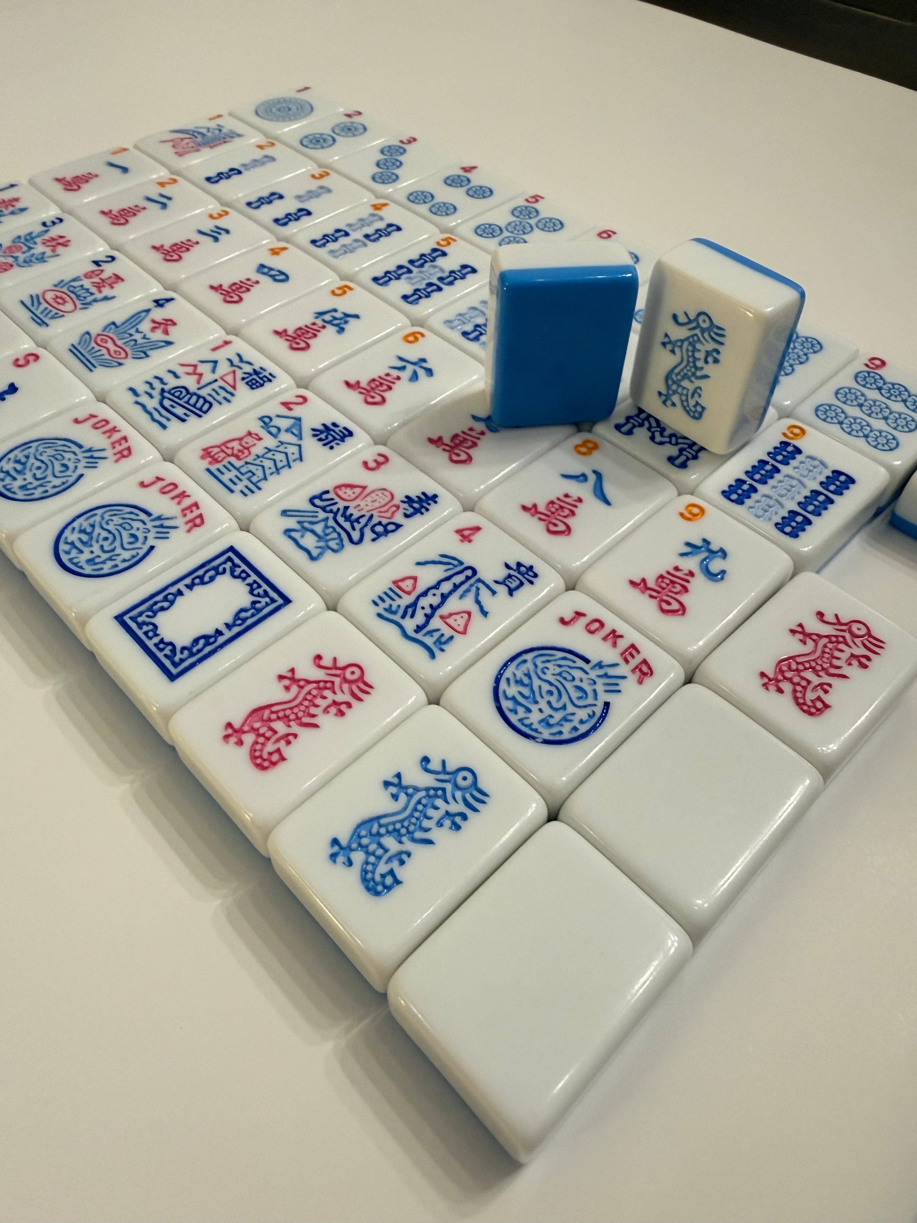 Mahjong Tiles - Bubble Pop – American Mahjong Tile Set (166 Tiles) 2-Color Blue - PREORDER