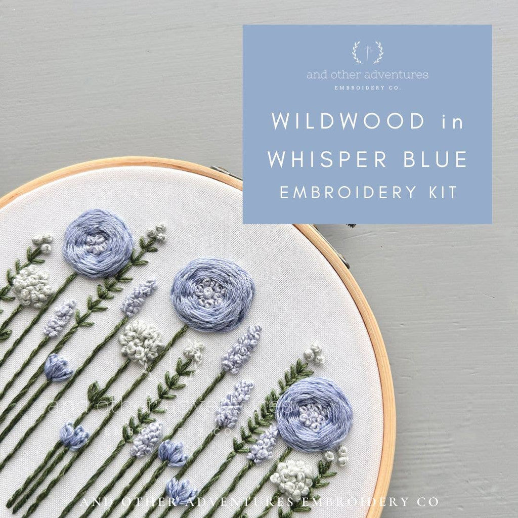 Hand Embroidery Kit - Wildwood in Whisper Blue