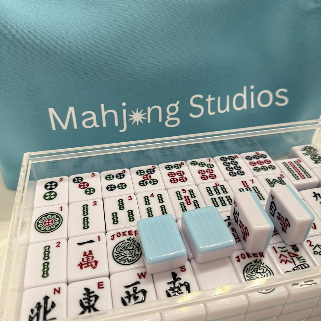 Mahjong Studios – Bamboo Sky American Mahjong Tile Set (166 Tiles): Tiles +Dice +Instructions +Storage Box