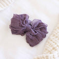 Large Ruffle Knit Bow | Purples: Elderberry