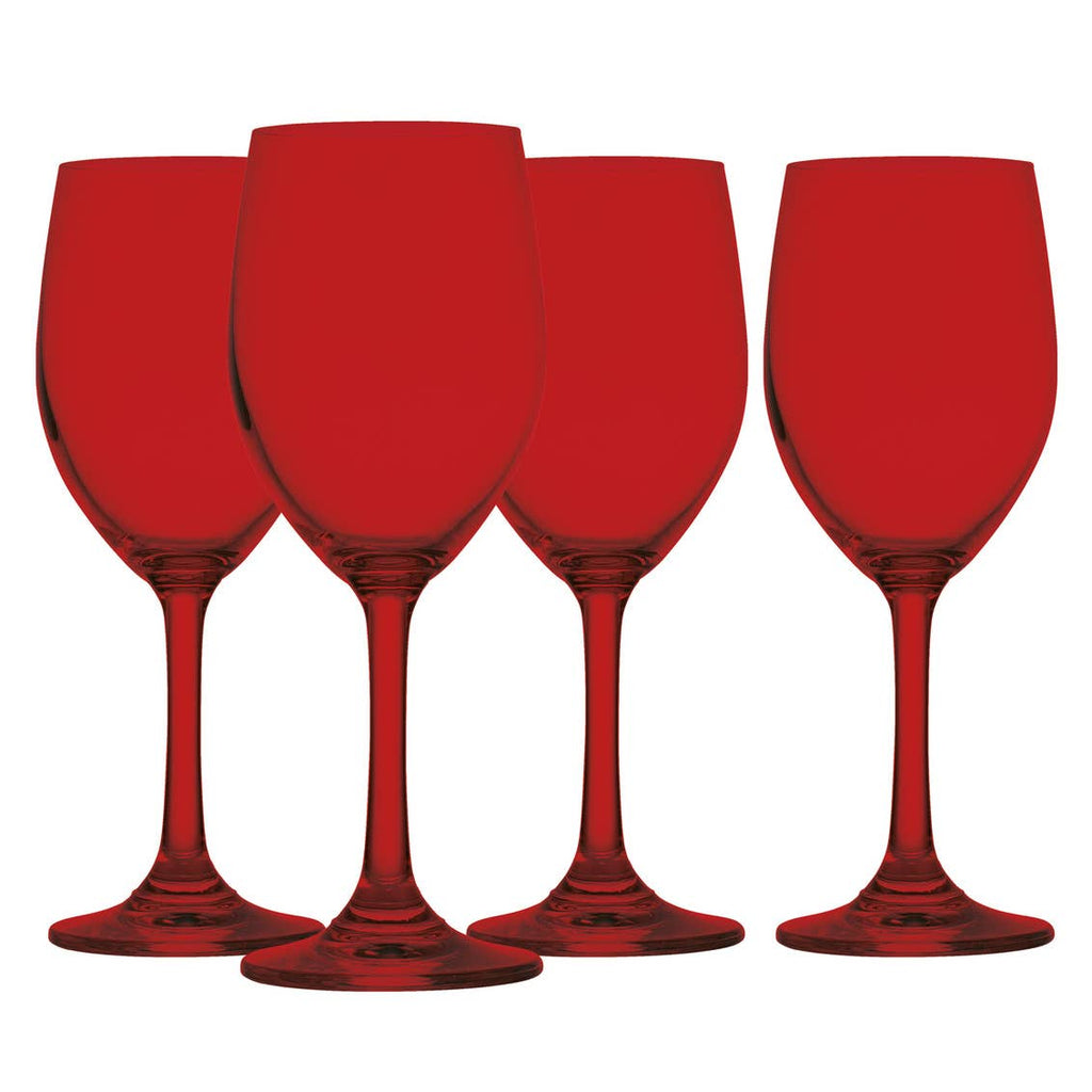 Veneto Christmas Red White Wine Glass, Set of 4