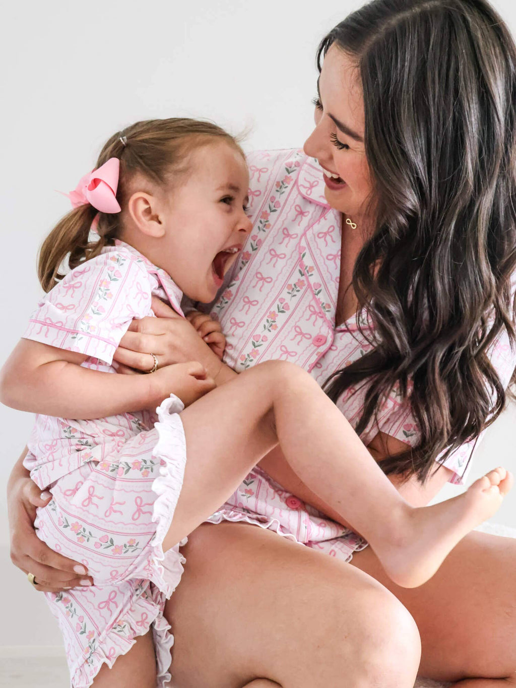 Girl's Two Piece Short Lounge Set | Coquette Garden: 2T