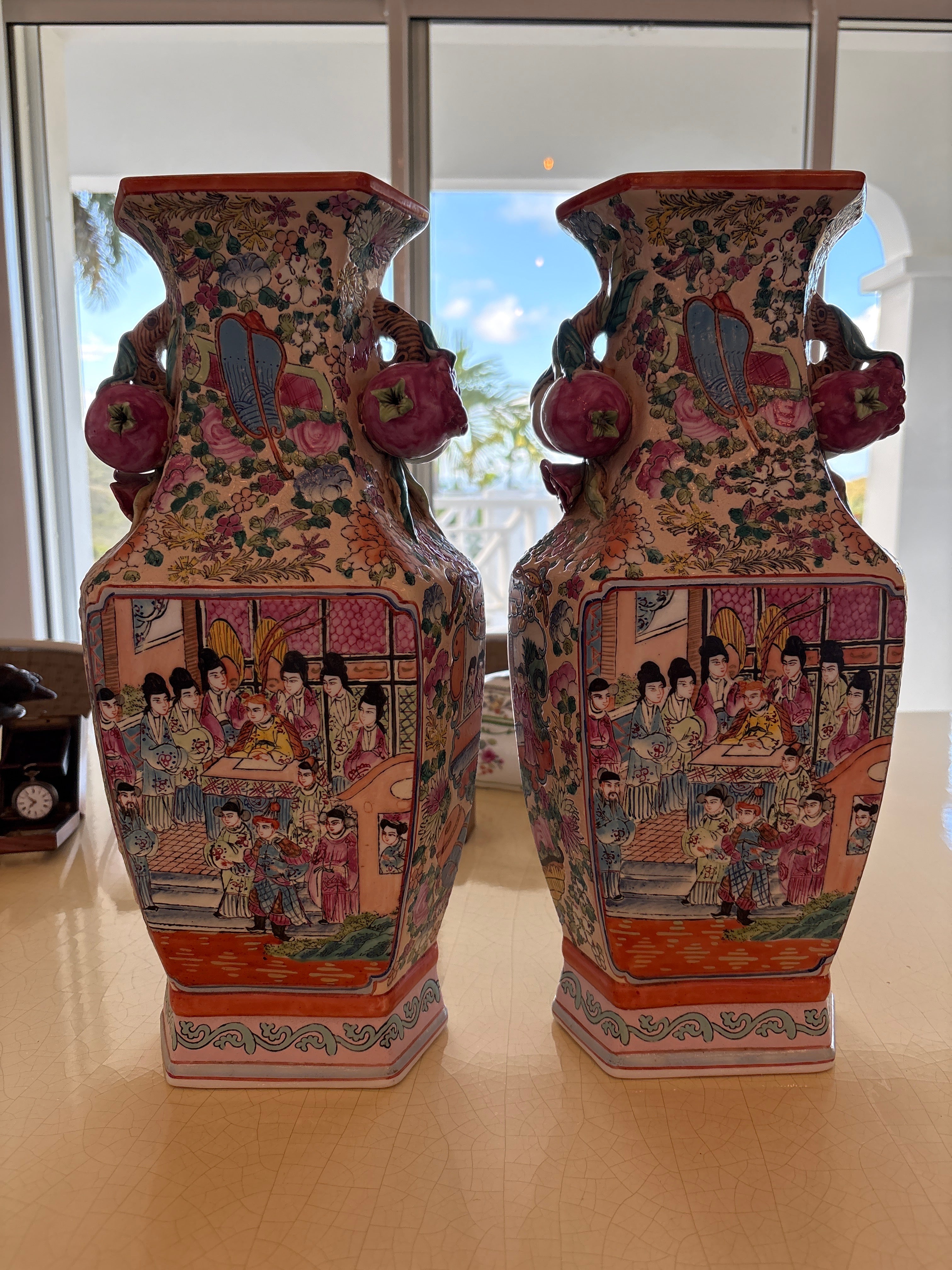 Rose Famille Vase Vintage