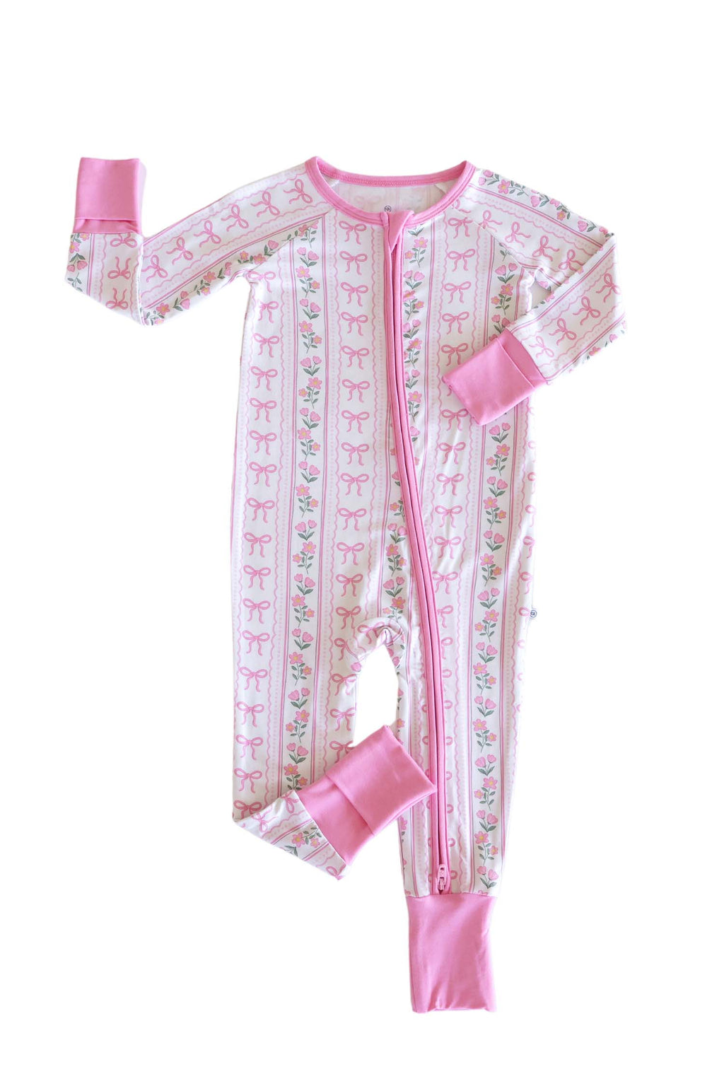 Convertible Zip Romper | Coquette Garden: 6-12 months