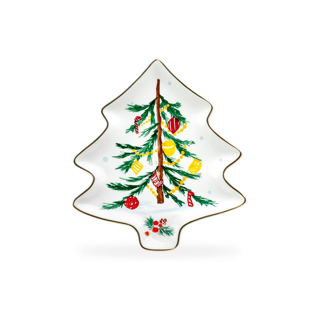 Festive Tree Delight 6" Assorted Dish Set of 4
