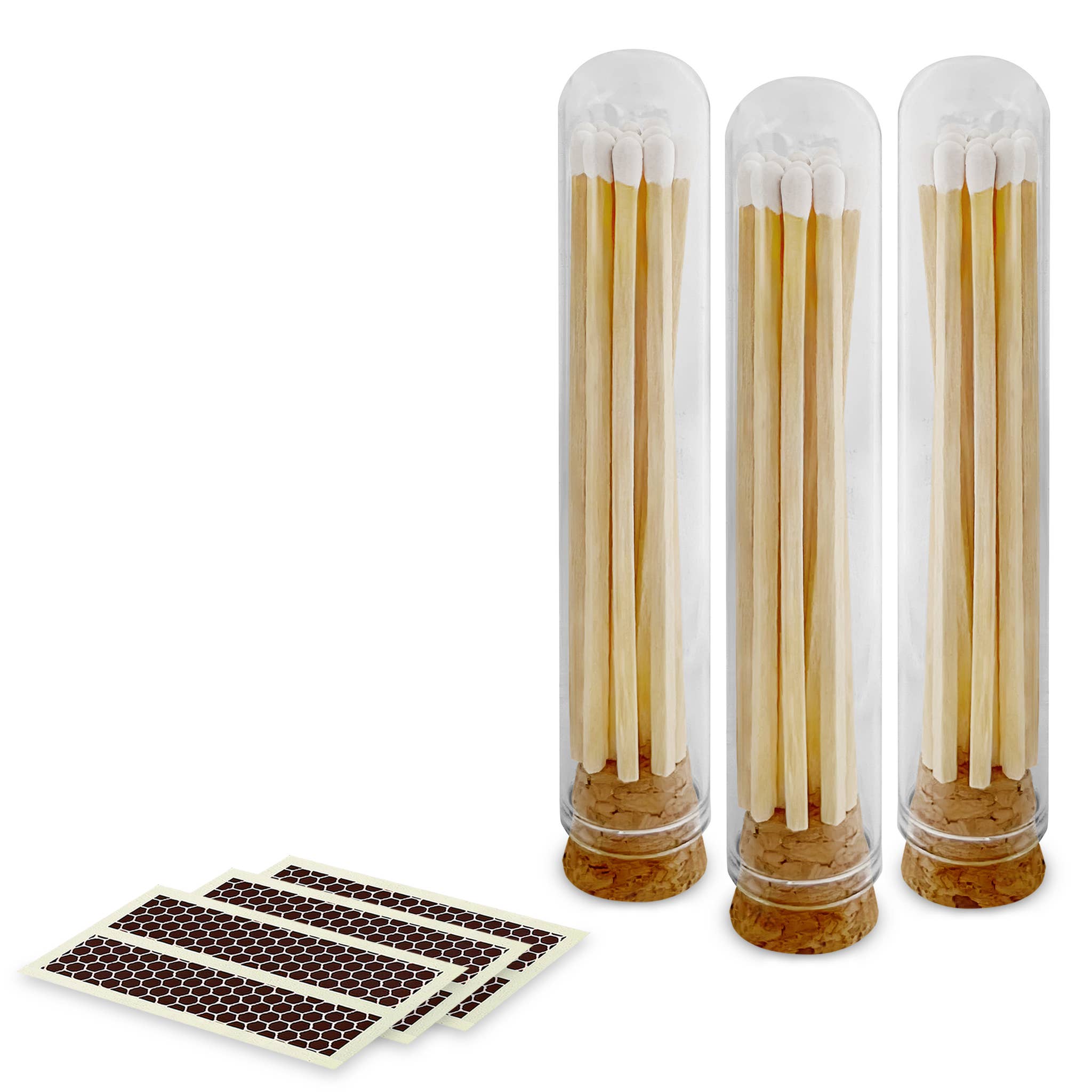 4" Matches + Mini Cloche - Colors of Your Choice + Strikers: Black Tip