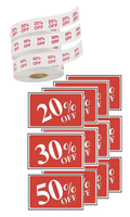 Percent Off Kit - Self-Adhesive Labels and % Off Sign Cards