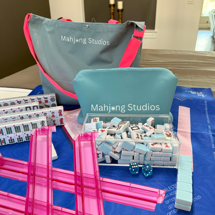 Mahjong Studios – Bamboo Sky American Mahjong Tile Set (166 Tiles): Tiles +Dice +Instructions +Storage Box