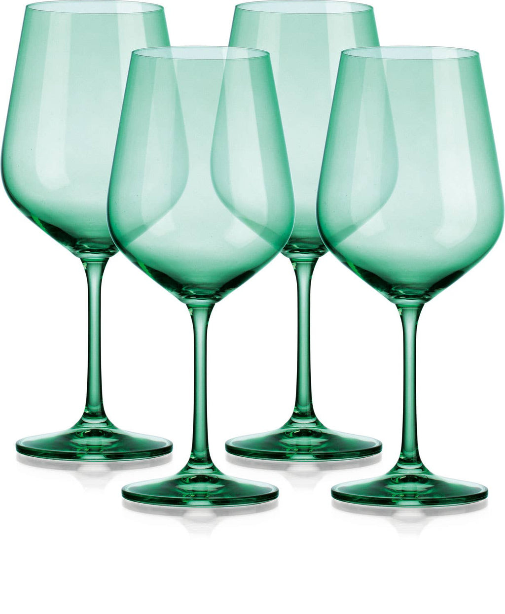 Set of Four Colored Red Wine Glasses - multi color avail: Amethyst