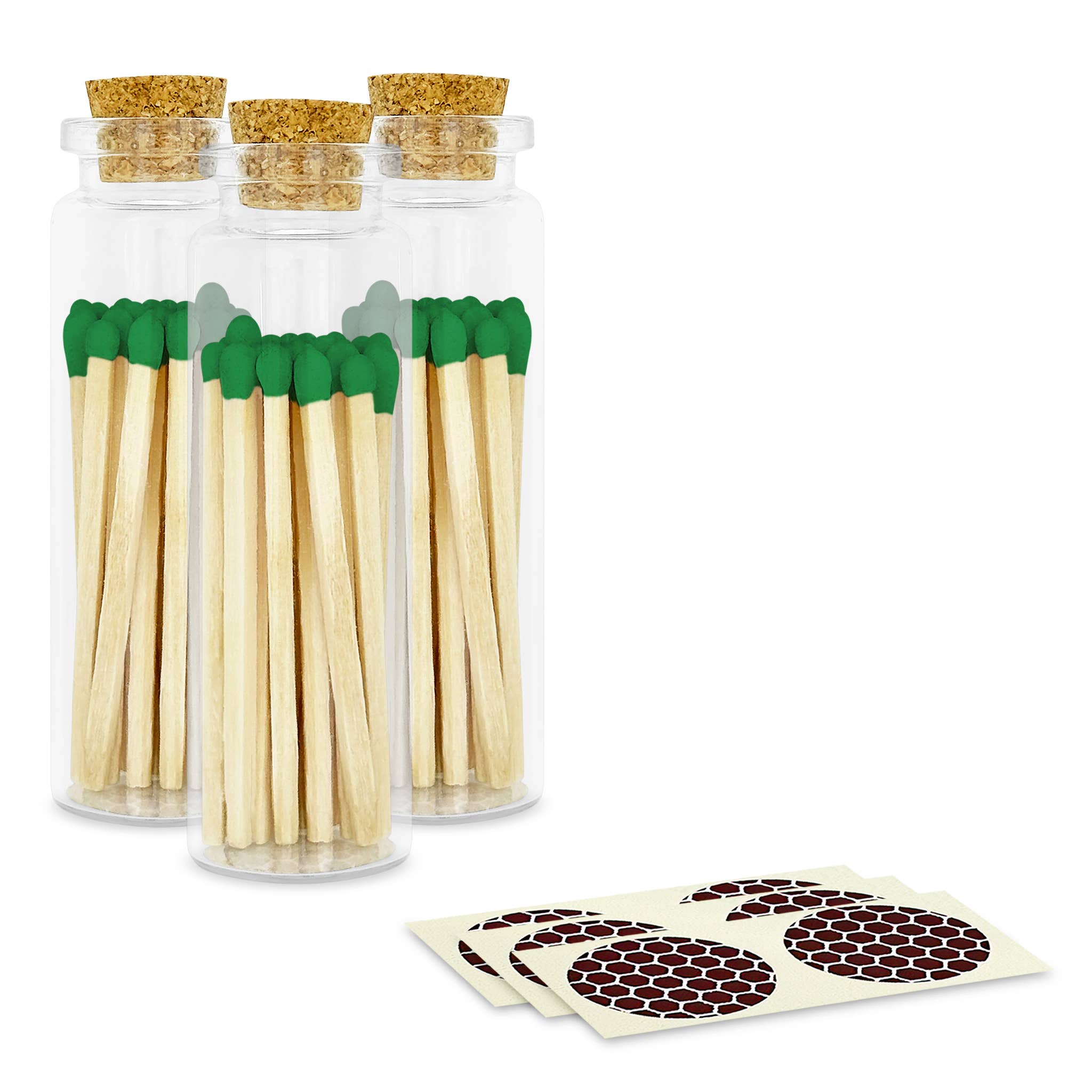 2" Matches + Small Bottle - Color of Your Choice + Strikers: Orange