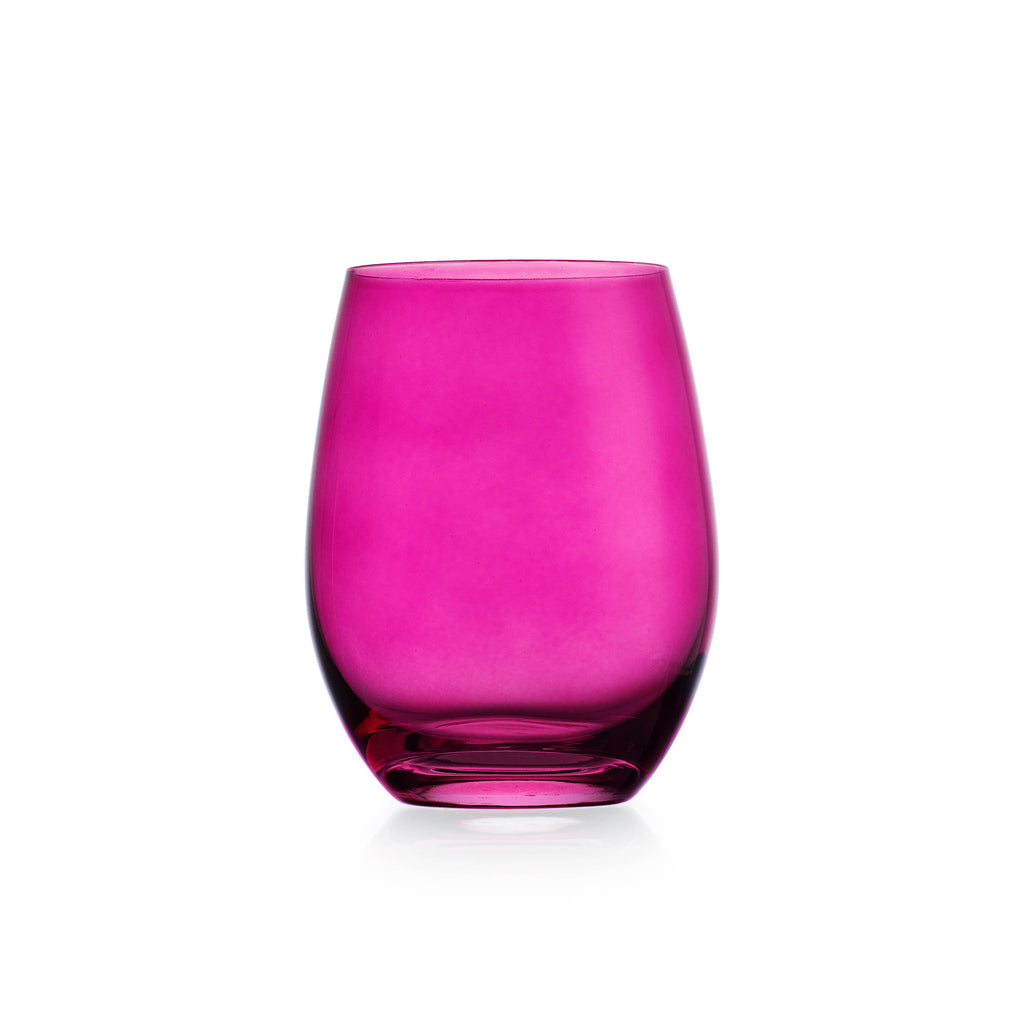Set of Four Veneto Stemless Wine Glasses - Multi color avail: Frost