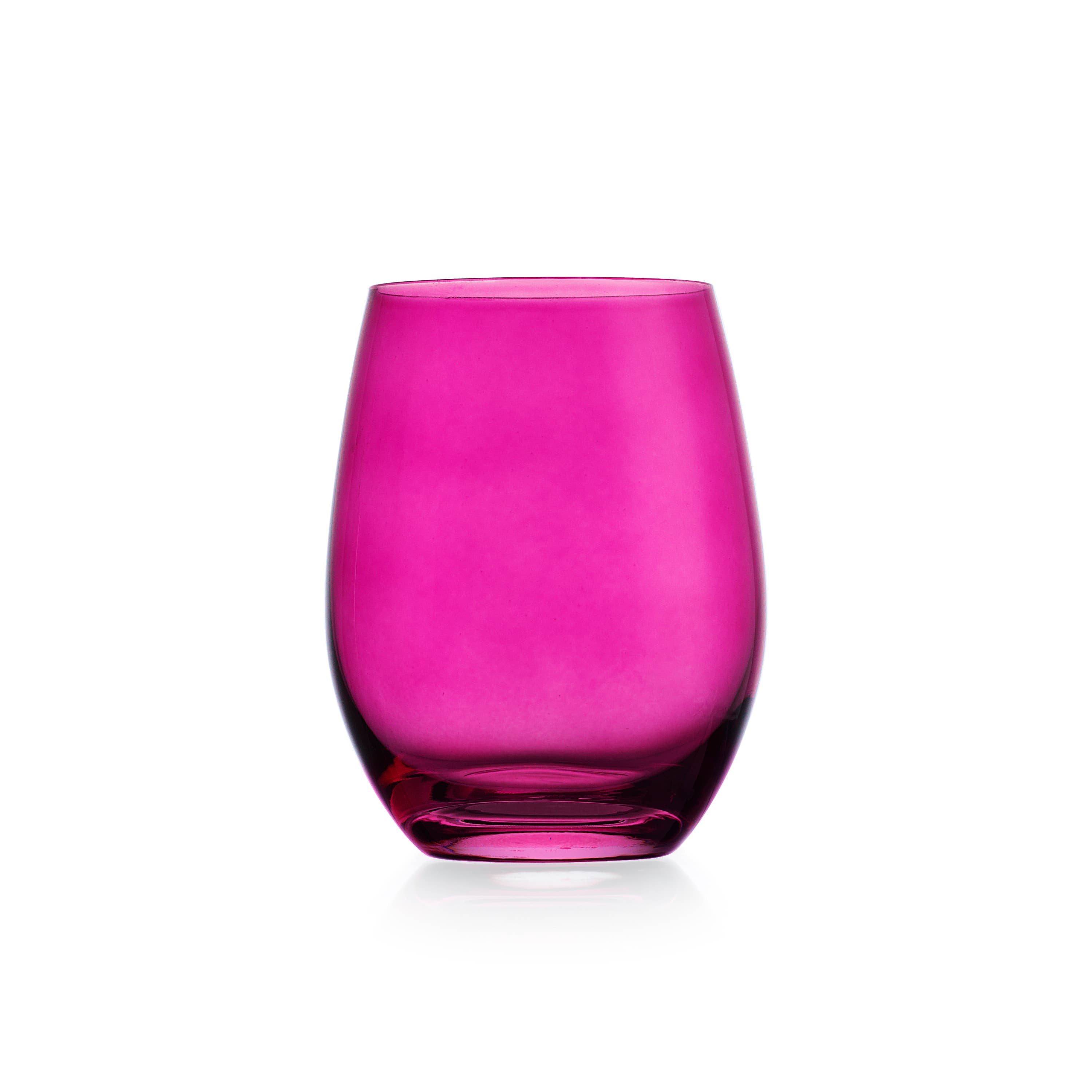 Set of Four Veneto Stemless Wine Glasses - Multi color avail: Frost