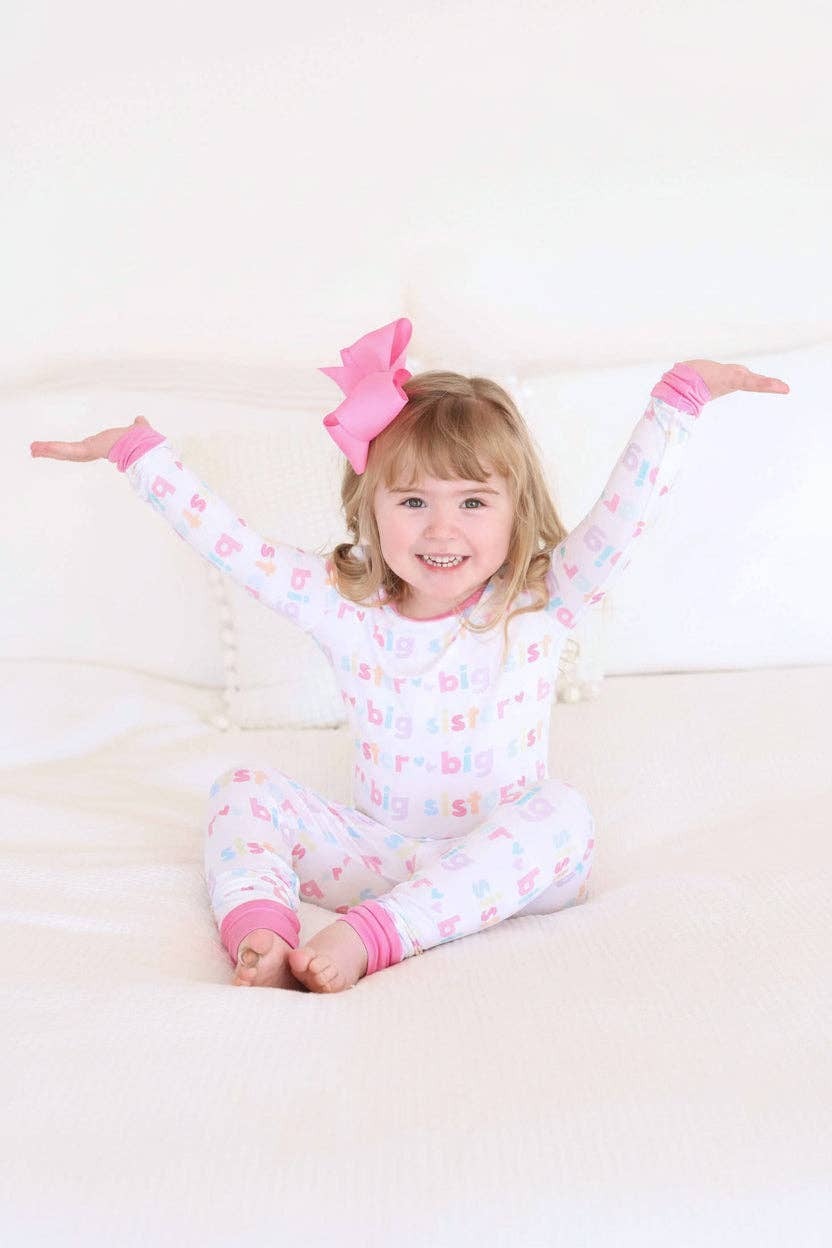 Big Sister Two Piece Pajama Set: 3T