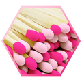 2" Matches in Cork Top Jar - Colors of Your Choice: Red Light Pink & Hot Pink