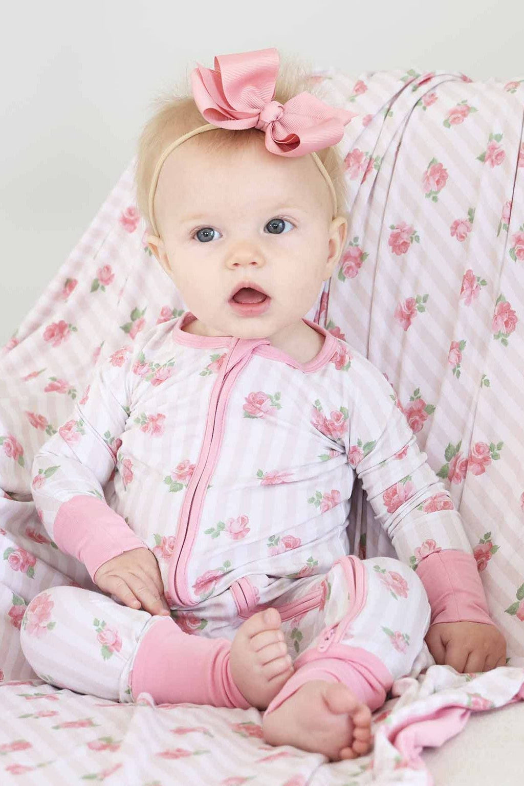 Rosy & Cozy Convertible Zip Romper: 0-3 months