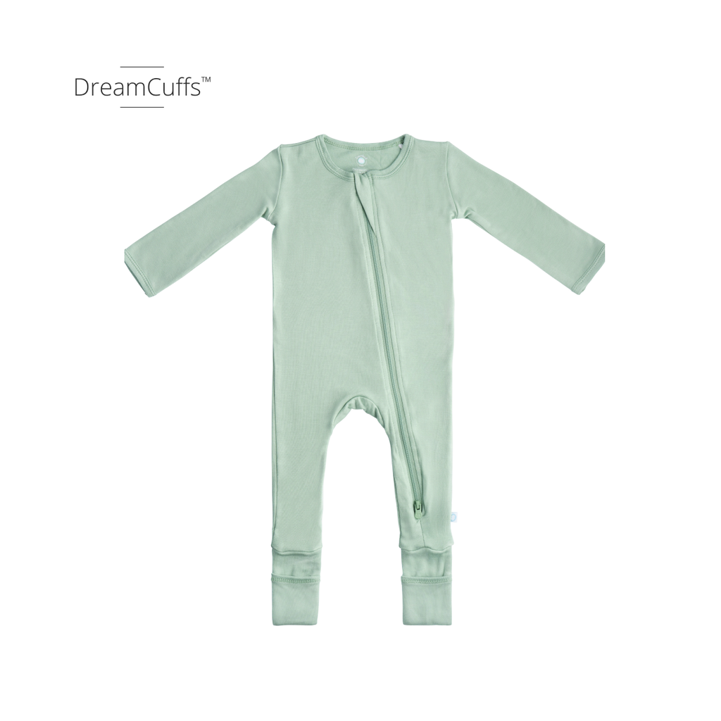 Baby Bamboo Pajamas w/ DreamCuffs™: Forest Green / 6 - 9 Months