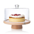Pink Marble Cake Plate with Dome