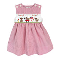 Patriotic Dog Parade Hand Picture Smocked Dress: 2T