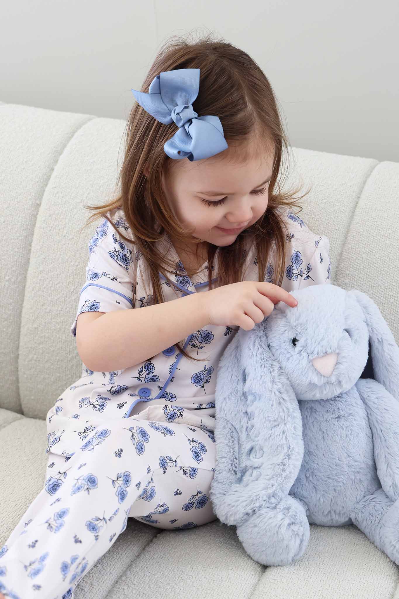 Girl's Two Piece Flare Lounge Set | Sapphire Garden: 18-24 months