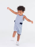 Baby Boys Blue Seersucker Classic Jon Jon: Blue / 6-12m